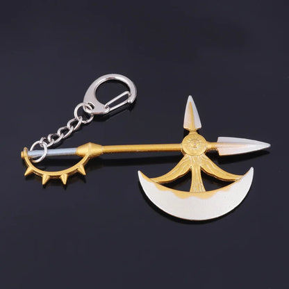 Seven Deadly Sins Anime Keychain - Meliodas & Hawk Pendant Key Ring Jewelry Souvenir for Fans