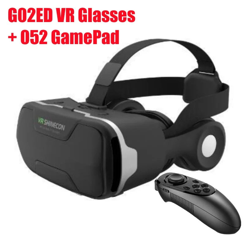 Blu-Ray VR Glasses – HD IMAX 3D Virtual Reality Headset with Huge Screen, Google Cardboard, Phone & Game Joystick Support