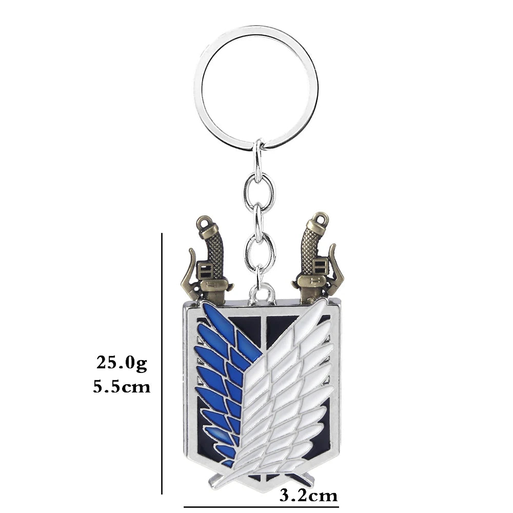 Anime Wings of Liberty Keychain – Scouting Legion Cosplay Pendant Keyring for Backpack Jewelry Gift for Women & Men