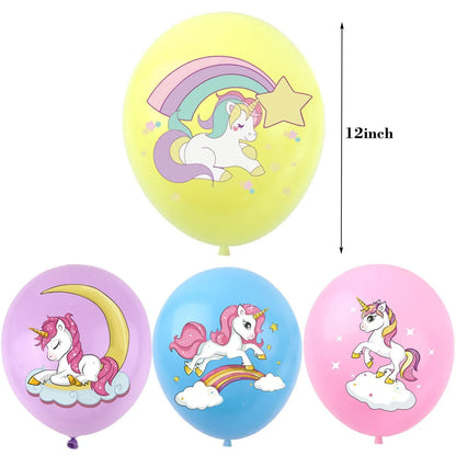 PTRATHY Unicorn Balloons - Latex Cartoon Animal Balloons for Kids, Perfect for Baby Showers, Birthday Parties, and Decorations