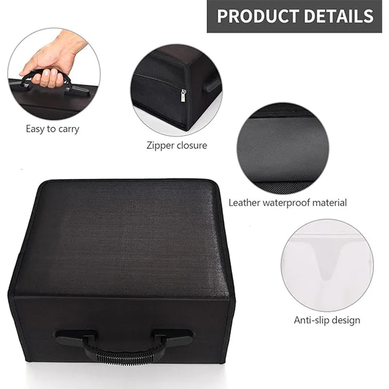 400-Disc CD & DVD Storage Case - Heavy-Duty Zipper Media Organizer Binder for Home, Car & Travel
