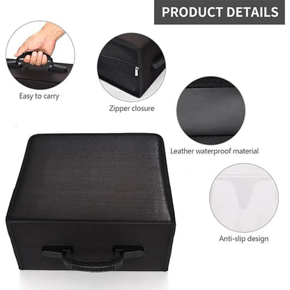 400-Disc CD & DVD Storage Case - Heavy-Duty Zipper Media Organizer Binder for Home, Car & Travel