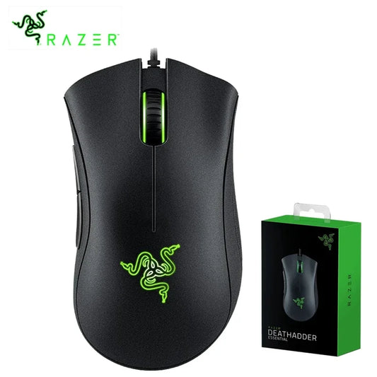 Original Razer DeathAdder Essential Wired Gaming Mouse – 6400 DPI Optical Sensor, 5 Programmable Buttons for PC & Laptop