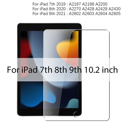 Tempered Glass Screen Protector for iPad A16 9th/10th Gen, Pro 13 M4, Air 11 M2/M3/5/4/3/2, Mini 6/7