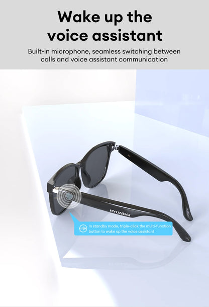 Choice HYUNDAI C8 Bluetooth 5.4 Glasses – Wireless Earphones with HD Mic, Multi-Function Keys, Driving Sunglasses (Lenovo C8 Compatible)