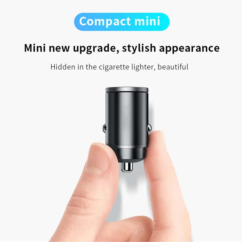 100W/200W Fast Car Charger - QC3.0 PD USB Type C Dual Port Adapter for iPhone Samsung Xiaomi Huawei 12-24V Vehicle Power