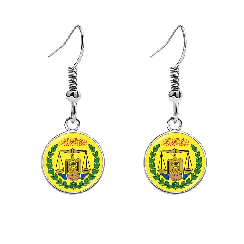 South & North America Flag Earrings - Patriotic Country Pride Drop Dangle Jewelry Gifts for Women