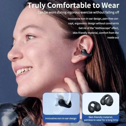 T75 Bone Conduction Headphones - Bluetooth 5.3 Wireless Sports Earphones HiFi Sound Waterproof TWS Headset