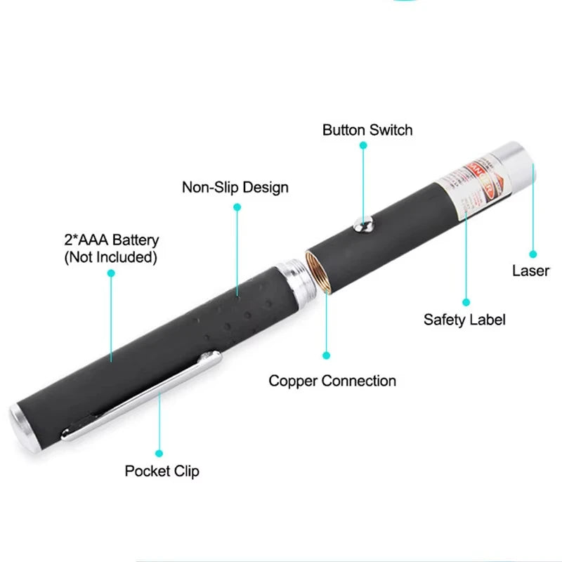 Green Laser Pointer Pen - Single-Point Green Light Flashlight, Star Guide & Finger Pointing Sales Tool
