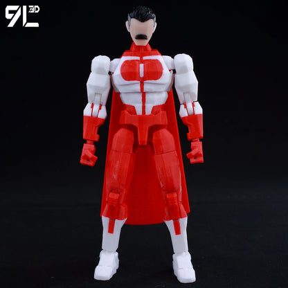 9L3D Lucky 13 Invincible Boy Eve Action Figure — 3D Printed Anime Model, Multi-Jointed Poseable Collectible Toy Gift for Fans