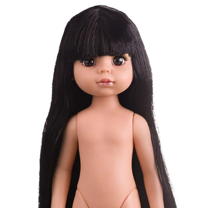 12-Inch Fashion Girl Doll - Blonde Hair, Brown Eyes & 3 Hair Colors Movable Doll Toy