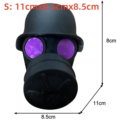 Steel Helmet Trailer Hitch Cover - Gas Mask Style Receiver Tube Protector for Rust Prevention