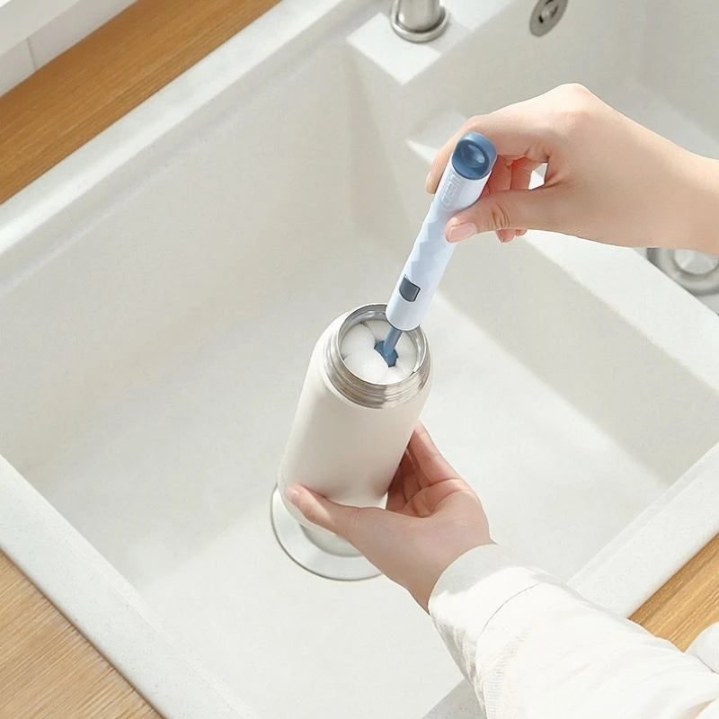 360° Rotating Bottle Brush Set – Soft Head Baby Bottle & Pacifier Cleaning Brushes, Food Grade Cup & Nipple Cleaner Tool