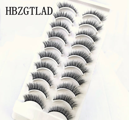 10 Pairs 3D Mink False Eyelashes – Natural Long & Short Lash Extensions Makeup Kit (41 Styles)
