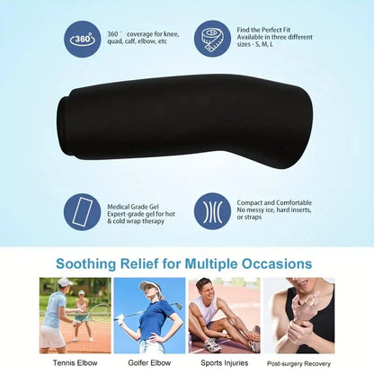 Reusable Gel Ice Sleeve Wrap — Hot & Cold Pack for Elbow, Knee, Ankle, Hand Pain Relief & Injury Therapy