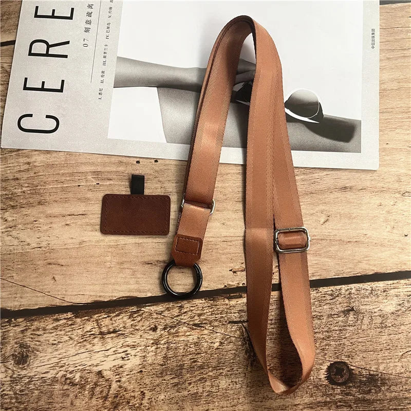 Polyester Adjustable Webbing Lanyard – Wrist & Neck Sling, Multifunctional Mobile Phone Rope with Gasket