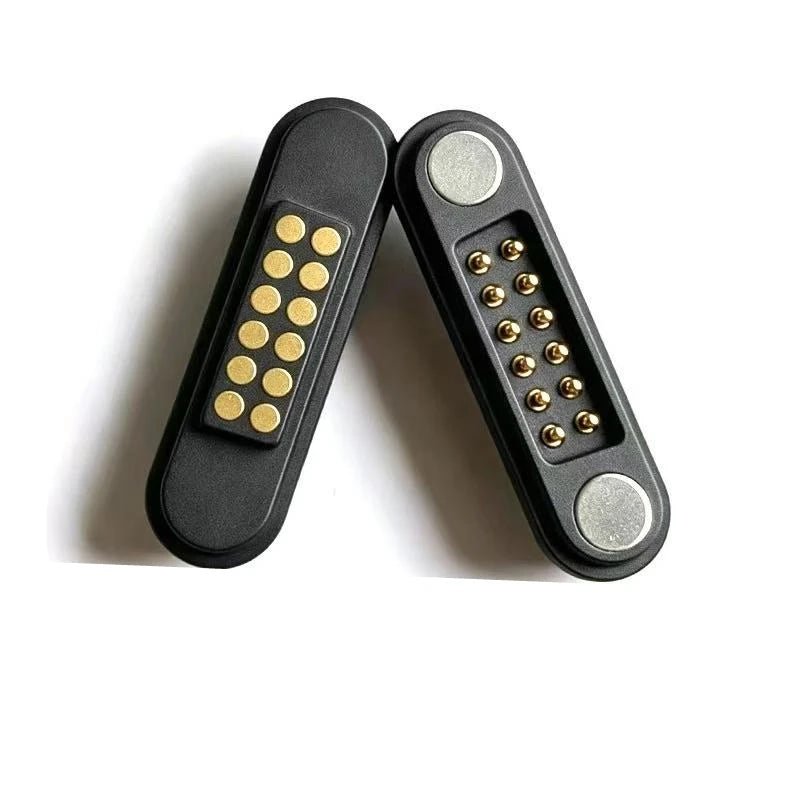 Magnetic Pogo Pin Connector - 2–14 Pin Spring-Loaded Contact Charging Dock, 2.8mm Pitch Plug