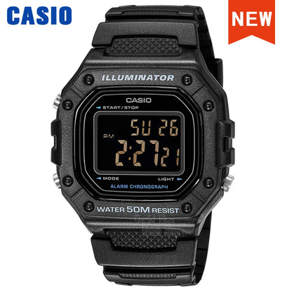 Casio W-218 Series Digital Sports Watch - Waterproof Outdoor Multifunction Electronic Wristwatch