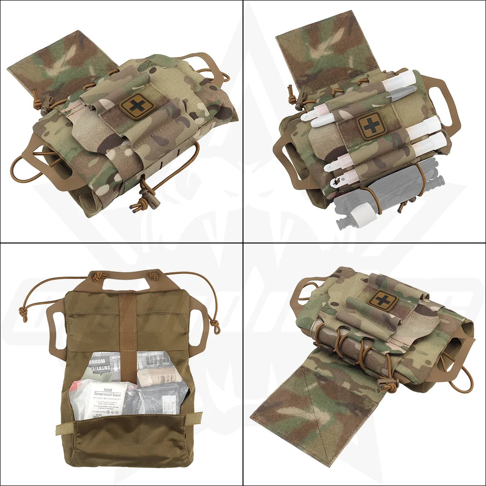 OphidianTac Outdoor First Aid Bag – Rapid Deployment Medium IFAK MOLLE Medical Pouch for Hunting Vest Accessories