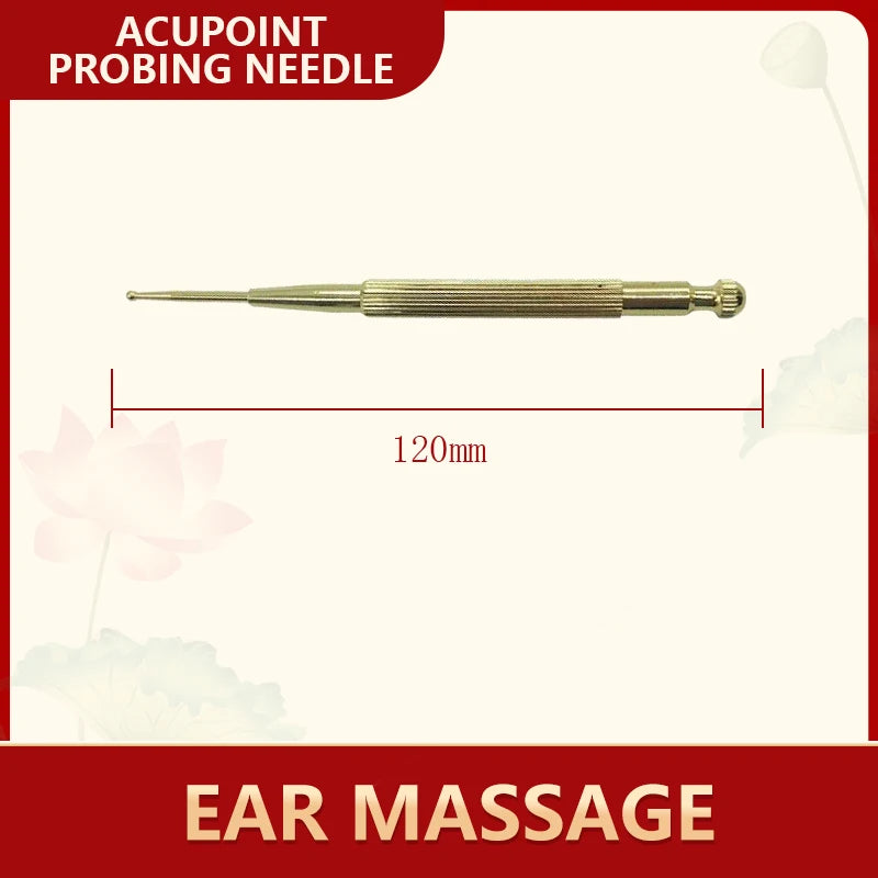 Copper Gua Sha Stick & Metal Massage Tools | Facial, Foot & Ear Point Probe for Beauty & Relaxation