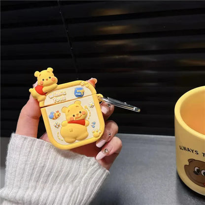 3D Cartoon Silicone Case for AirPods 1/2/3 & Pro 2 — Protective Wireless Earphone Charging Cover