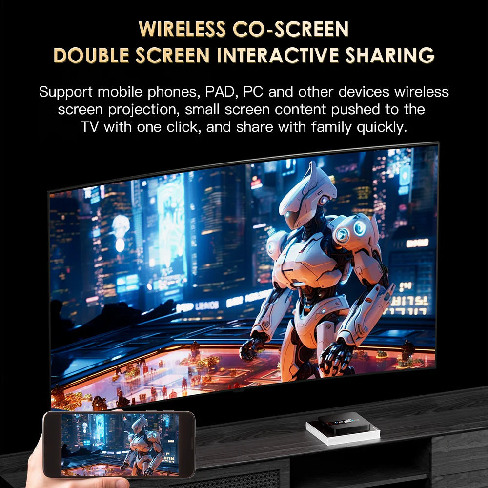 H20PRO Android TV Box – 4K Media Player with Android 10, 2GB RAM, 16GB Storage, Dual WiFi, Play Store, 1080P