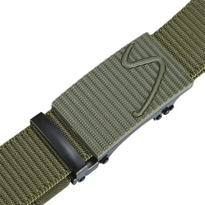 Men's Casual Cowboy Nylon Belt – Breathable Tactical Waistbelt with Alloy Buckle for Outdoor Accessories