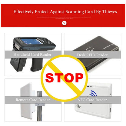 10PCS RFID Card Protector Sleeves - Anti Scan NFC Blocking Aluminum Foil Credit Card Holder