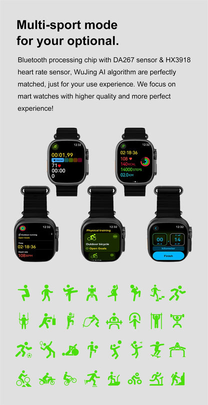 2025 DT Ultra 3 Pro Smartwatch – NFC, Bluetooth Call, Music & Video, Waterproof for Android & iOS, 32GB