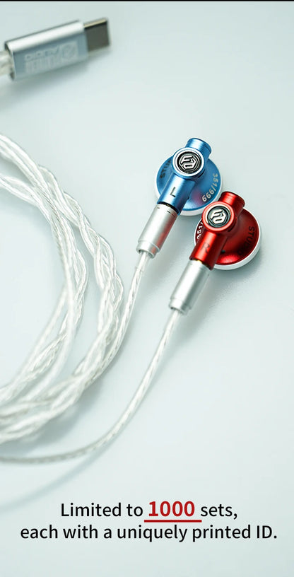 Guangda HIFI Flathead Studio Earbuds — Wired Hi-Res Earphones for Gaming & Music (3.5mm / 4.4mm / USB-C)