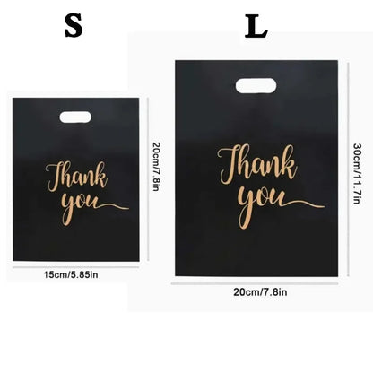 100PCS Black Thanksgiving Gift Bags – Candy & Product Packaging for Wedding, Birthday, Party Decoration