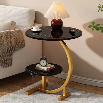 Modern Small Side Table - Compact Bedside Nightstand & Coffee Table for Bedroom, Living Room, Sofa & Balcony