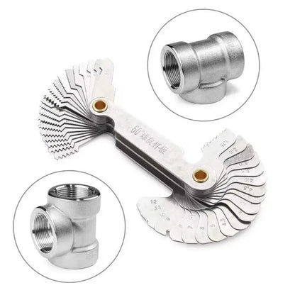 Metric & Inch Thread Plug Gauge - 55/60 Degree Carbon Steel Screw Pitch Measurement Tool for Lathe Work