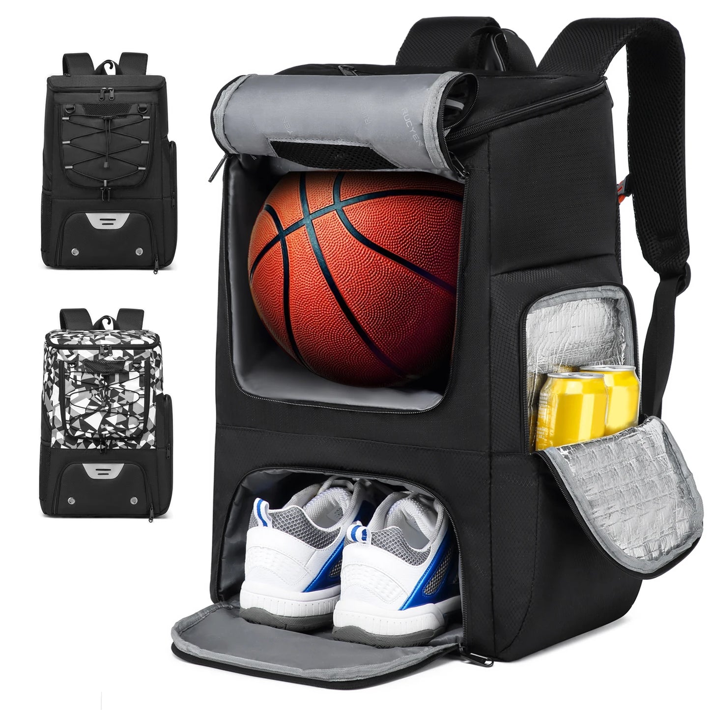 Basketball Sports Backpack - Multi-Sport Storage Bag with Separate Shoe Compartment for Training and Outdoor Use