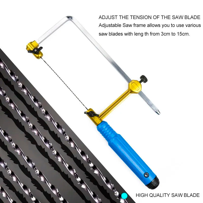 CMCP Adjustable Saw Bow - U-Type Cutting Tool for Jewelry Saw Frame Wooden Handle - Hand Tool for Jeweler's Saw Frame