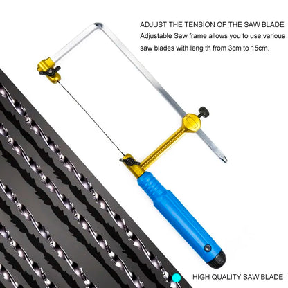 CMCP Adjustable Saw Bow - U-Type Cutting Tool for Jewelry Saw Frame Wooden Handle - Hand Tool for Jeweler's Saw Frame