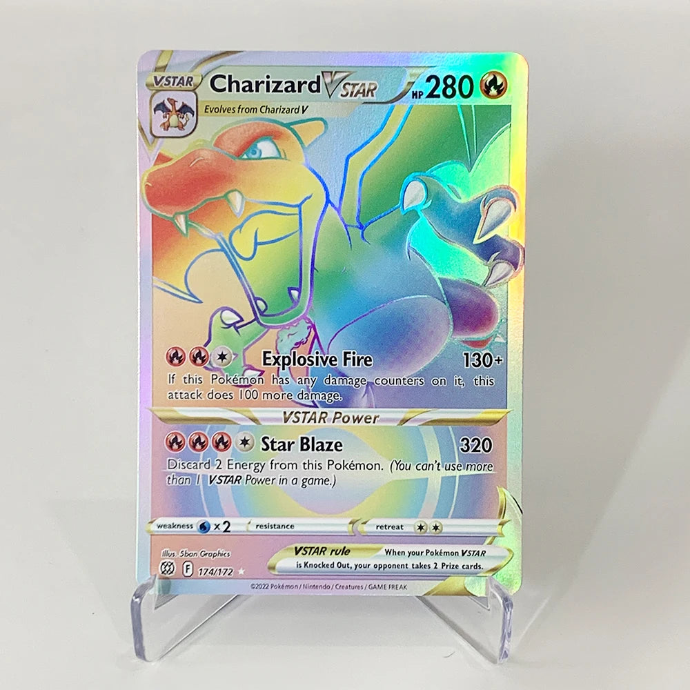 PTCG Charizard V VMAX EX GX Cards - Rare Collectible Battle and Proxy Trading Cards