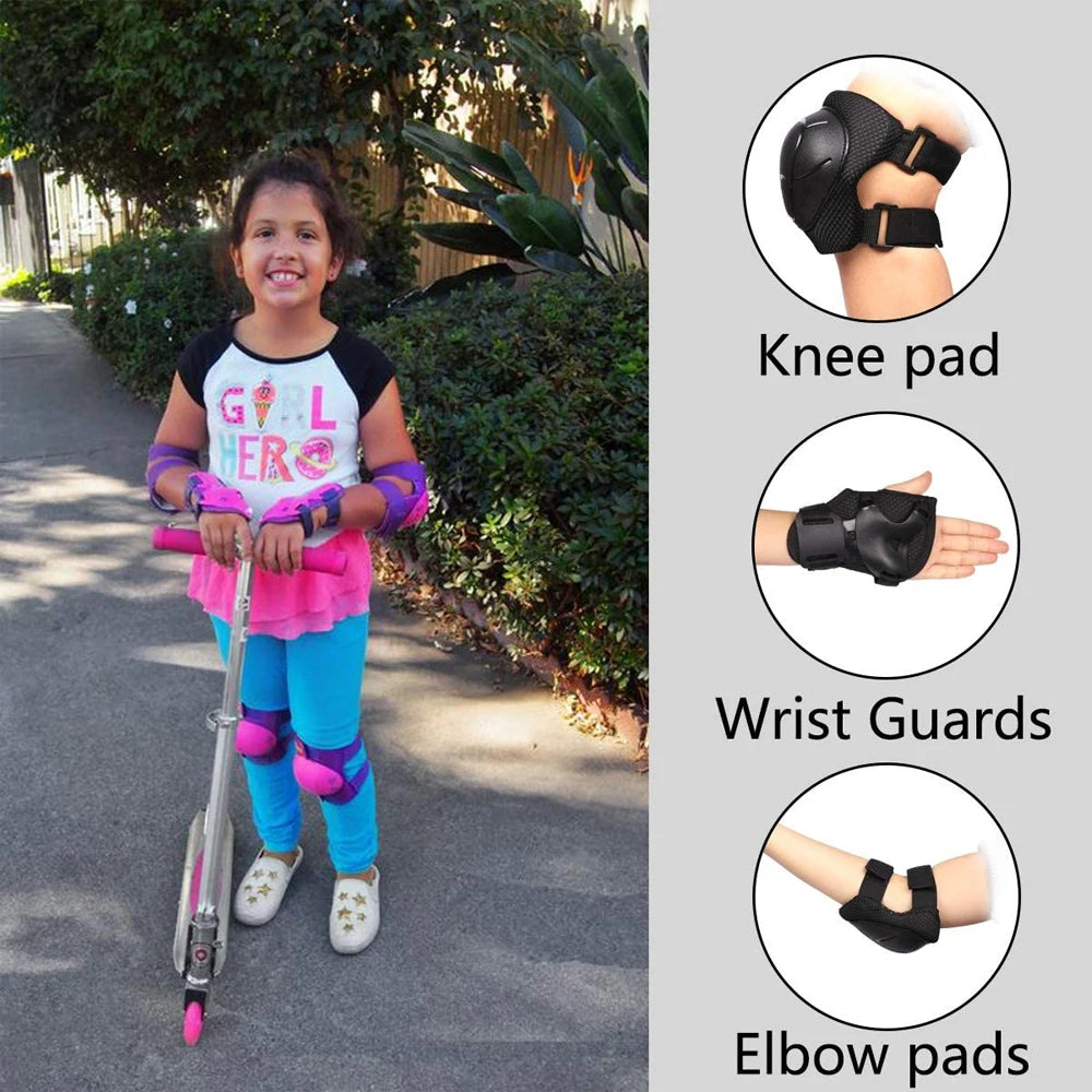 Kids Bike Helmet & Protective Gear Set – Toddler Helmet with Knee, Elbow & Wrist Pads for Cycling, Skateboard, Scooter & Skating