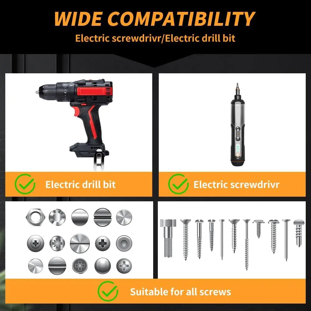 Spring-Loaded Screw Holder Set – Anti-Drop Drill Bit Clamp for Phillips Screwdriver Bits, Secure Fastening & Precision Repair Tool