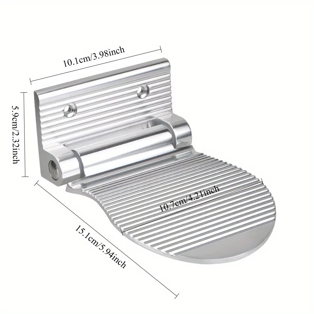 Bathroom Shower Footrest – Wall-Mounted Aluminium Alloy Pedestal Footstool, Anti-Slip Foot Pedal in Black or Silver