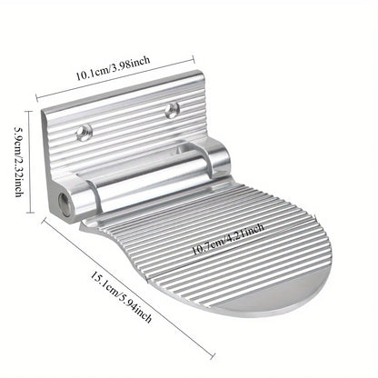 Bathroom Shower Footrest – Wall-Mounted Aluminium Alloy Pedestal Footstool, Anti-Slip Foot Pedal in Black or Silver