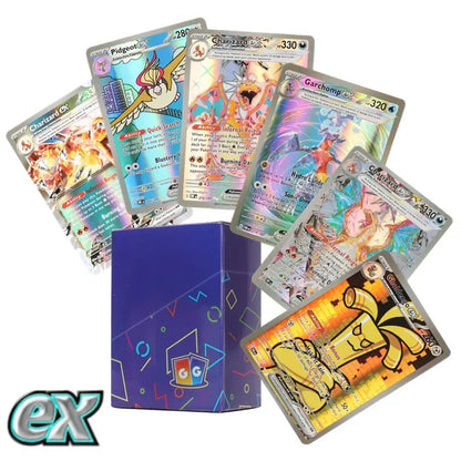 60/100PCS English Pokémon Shining Trading Cards Set – MEGA GX VMAX VSTAR EX Collection Cards for Kids Gift & Play