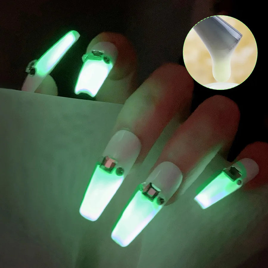 8ml Glow-in-the-Dark Luminous Gel Nail Polish – Semi-Permanent Soak-Off UV/LED Top Coat for Nail Art