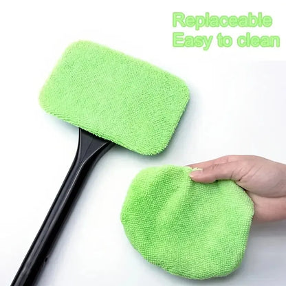 Ultimate 1PC Windshield Cleaning Kit - Interior Car Window Brush with Long Handle | Car Accessories for Crystal Clear Views