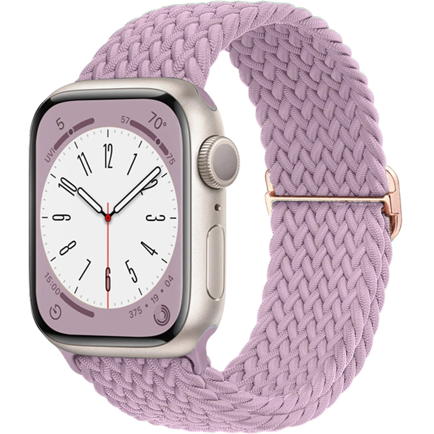 Braided Solo Loop Apple Watch Band – Stretch Nylon Bracelet Strap for Series SE, 6–11 & Ultra 2 (40mm–49mm) Adjustable Correa