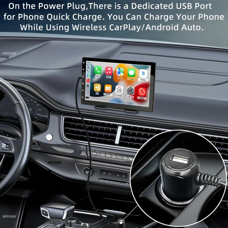 9-Inch Car Radio Multimedia Player — IPS Touch Screen with CarPlay, Android Auto, Bluetooth, AUX & MirrorLink Universal