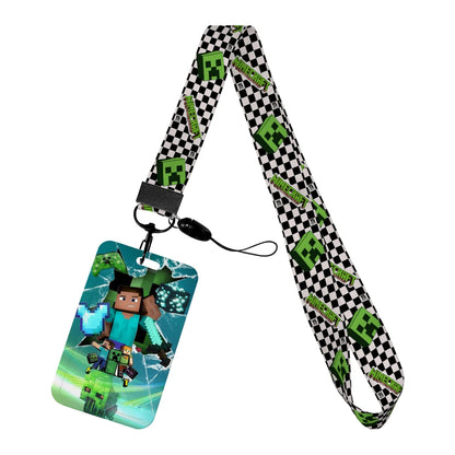 Cartoon Game Name Badge Holder Lanyard – Student ID & Credit Card Strap Gift