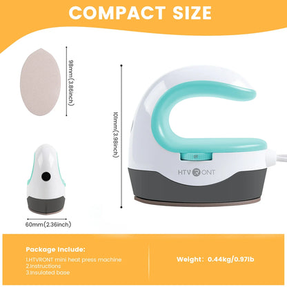 HTVRONT H1 Mini Heat Press Machine – DIY Auto Heating Transfer for T-Shirts, Bags, Shoes & Hats