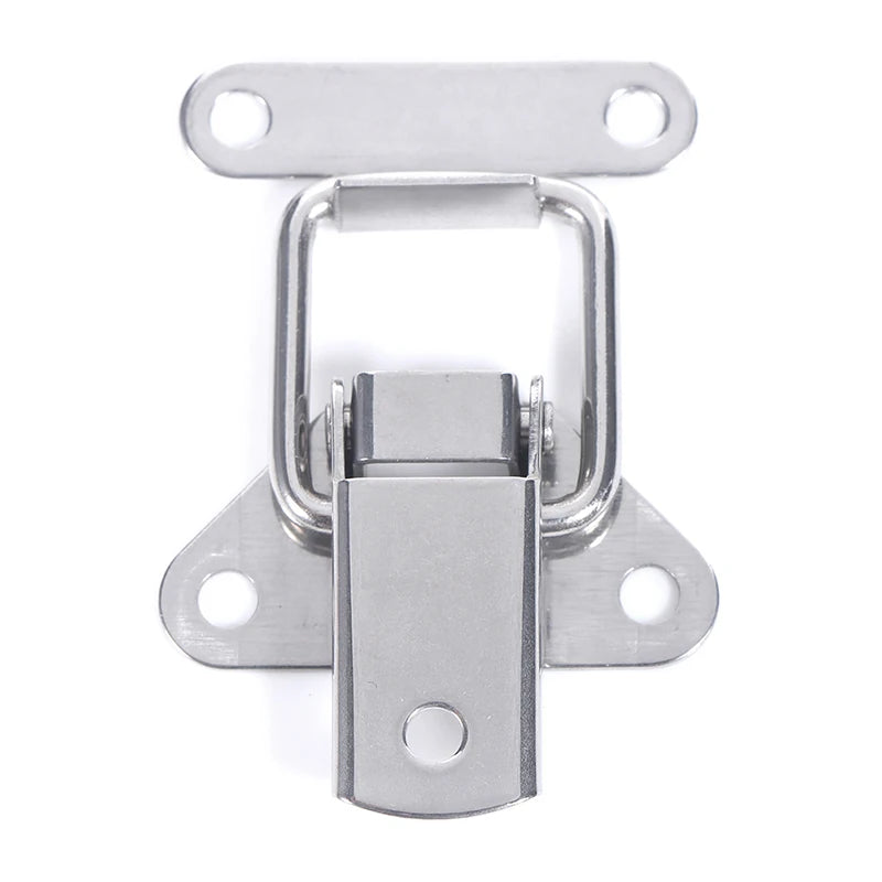 Stainless Steel 304 Locking Latch - Metal Toggle Catch Clasp with Loaded Hinges for Toolbox, Box & Furniture Hardware Accessories