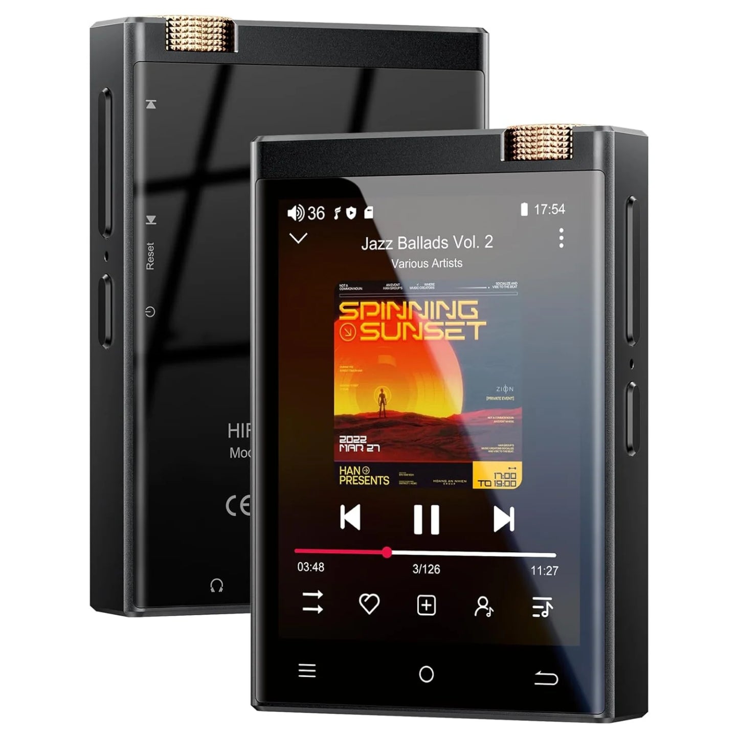 Oilsky Hi-Fi MP3 Player - Lossless DSD High Resolution Audio Player with Bluetooth, WiFi & Expandable Storage